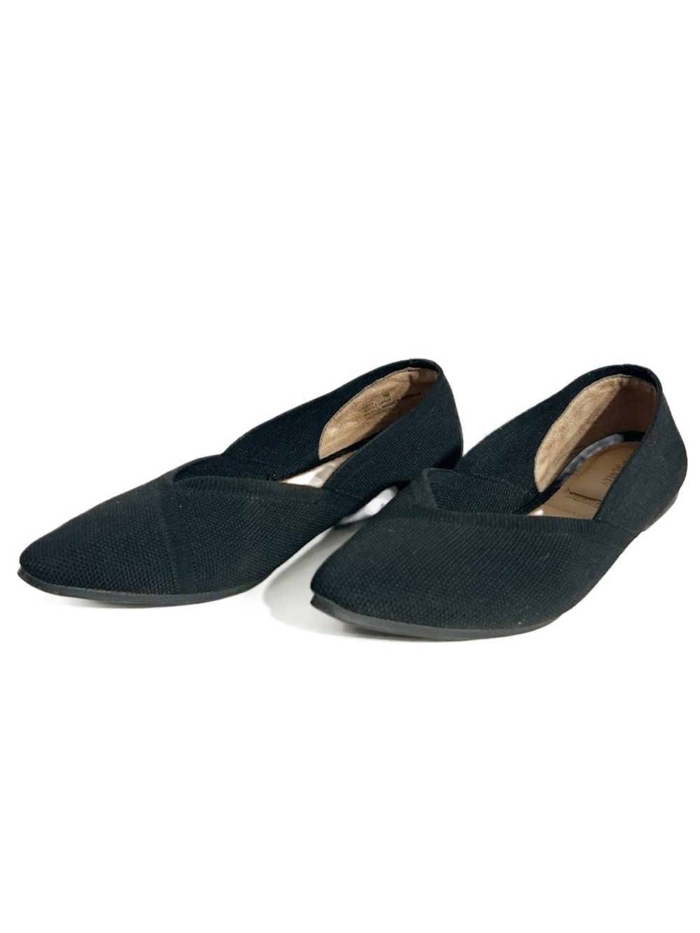 Cynthia Rowley Textile Pointed Toe Slip On Ballet Flats Cushion Heel and Footbed